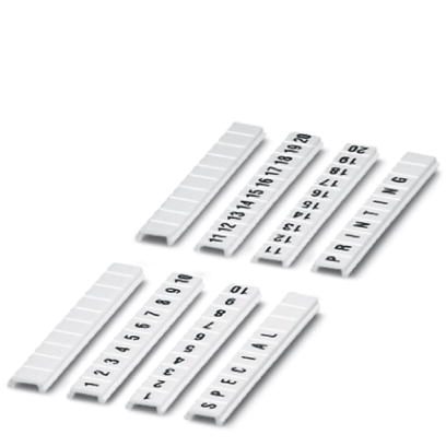 Phoenix Contact Zack Marker Strip; ZBF 4/WH-100:UNBEDRUCKT; for CMS-P1 PLOTTER; PLOTMARK; 10-Section; 4.2mm Width; White
